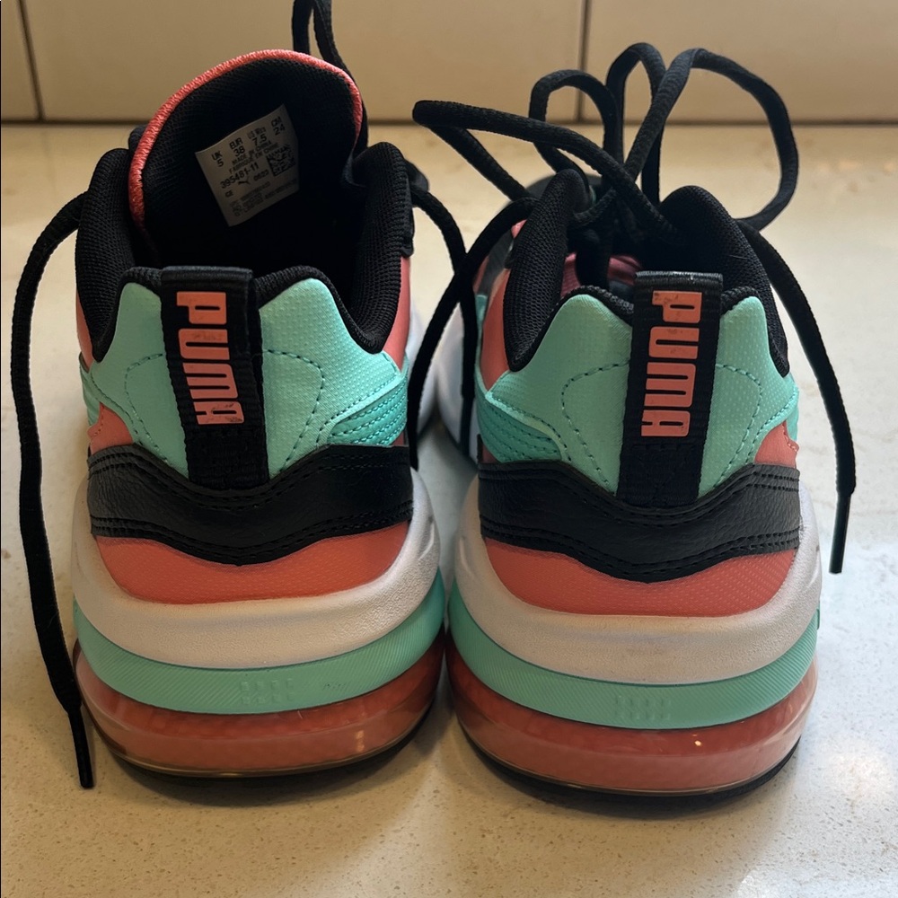 Puma Women's Sneakers in Black, Coral, and Mint - Picture 3 of 5